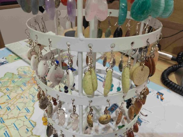 Bijoux boucles en pierre